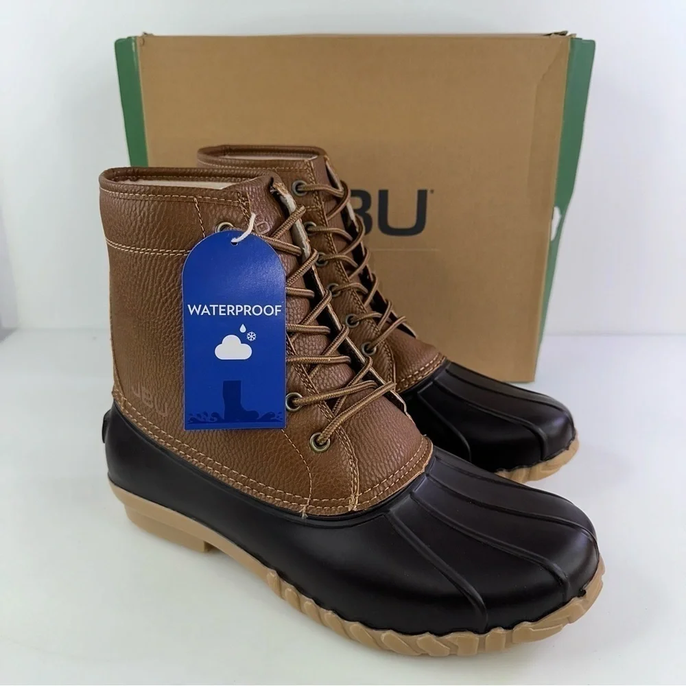 JBU Men's Maine Waterproof Duck Boot  Tan / Brown Shoes